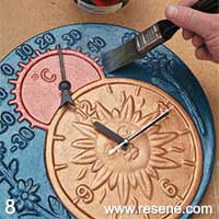 Step 8 how to decorate a terracotta clock