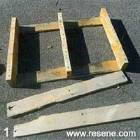 Step 1 how make shelving from pallets