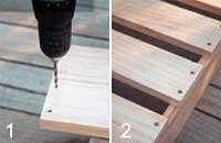Step 1 and 2 how to make a potting bench