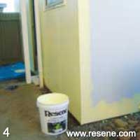 Step 4 how to decorate a wall with copper metallic paint and paint trellising