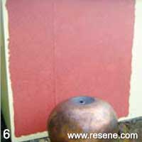 Step 6 how to decorate a wall with copper metallic paint and paint trellising