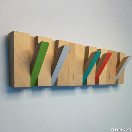 How to make colourful timber hooks