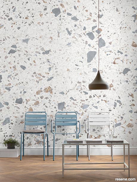 Terrazzo-style wallpaper design - Resene Wallpaper Collection IF4-064