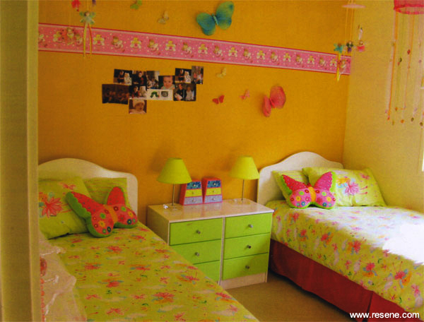 Grandaughters love their bright and happy room