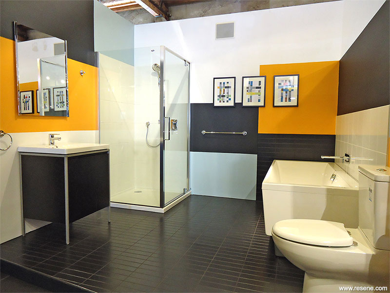 Mondrian inspired bathroom