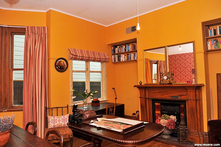 Yellow victorian style lounge