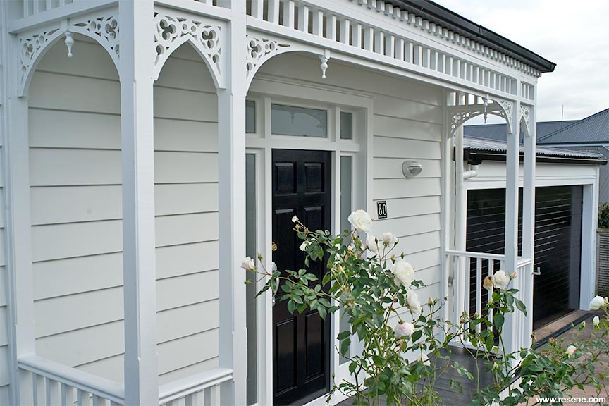 White cottage exterior