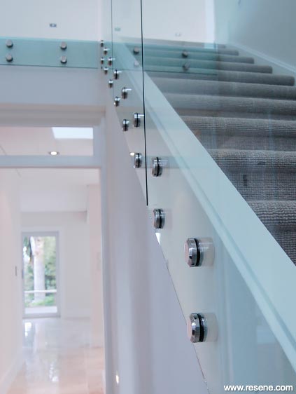 Glass panelled staircase