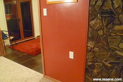 Red home entryway
