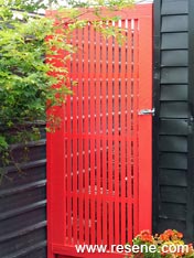 Paint an outside gate