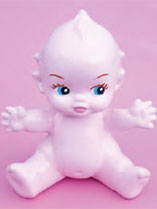 Paint a kewpie doll from a ceramic doll