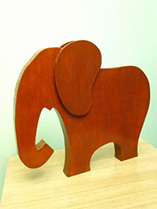 Make and paint a wooden elephant