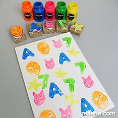 Make a printing stamp set 