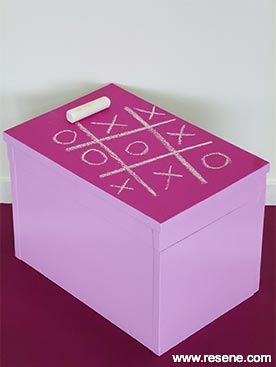Create a blackboard toy box