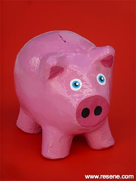 Create a pink piggy bank