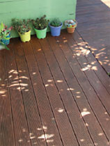 Re stain an old deck