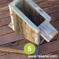 Step 5 how to make a rustic birdhouse