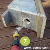 Step 7 how to make a rustic birdhouse