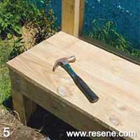 Step 5 how to make a bench screen