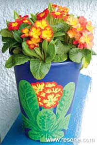 Paint  a colourfull planter