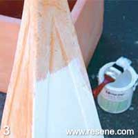 Step 3 how to decorate terracotta forms with metallic paint