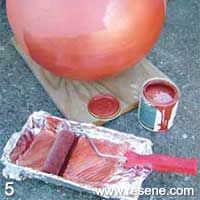 Step 5 how to decorate terracotta forms with metallic paint