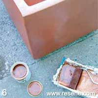 Step 6 how to decorate terracotta forms with metallic paint