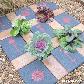 Decorated pavers