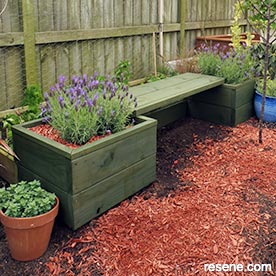 Build a planter bench for your garden