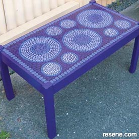 Faux mosaic table