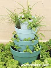 Make a stacked herb planter