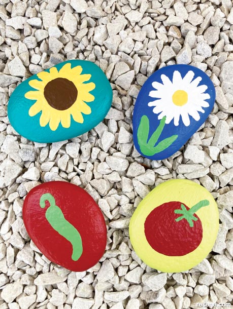 How to make pebble seed markers