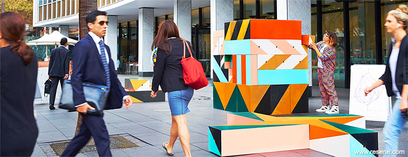 Building Blocks mobile public artwork, Quay Quarter Sydney