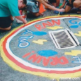 Decorated stormwater drains