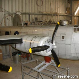 Replica plane painted with Resene Uracryl Clear