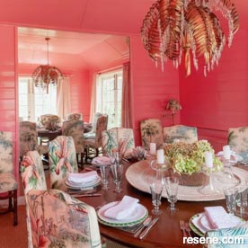 Pink Dining room
