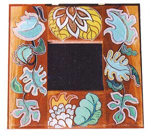 Whimsy & Frivols mirror frames are decorated with Resene Paints