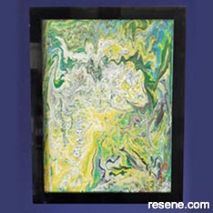 Make a poured paint marbled styled painting