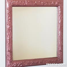 Dress up a mirror frame with this cool metallic textured effect