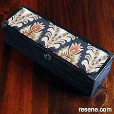 Transform a wooden box into a trinket box