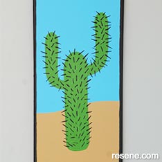 Paint a cactus artwork
