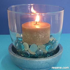 How to make a glass candle holder