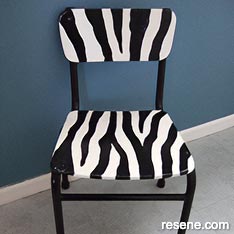 Paint a zebra chair