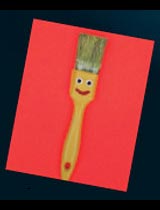Turn a paintbrush into a puppet