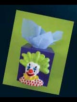  Make a clown
tissue holder