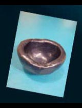 Make a metallic bowl from self hardening clay
