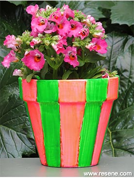 Another idea- a funky striped pot