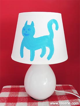 Blue Kitty Lampshade