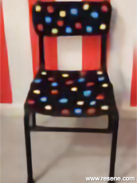Circus patterned chair