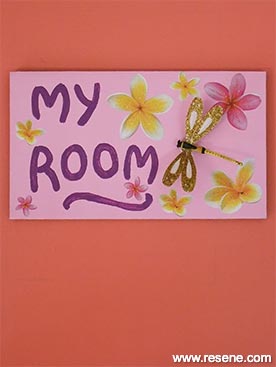 Door plaque - my room